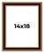 Weathered Gold Picture Frame - UV Acrylic, Foam Board Backing, Hanging Hardware